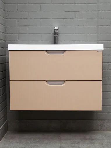 Тумба-умывальник подвесной Домино Dune 80 латте DD2509T+4627173210188