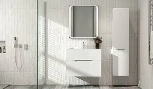 Шкаф-пенал подвесной Jorno Wood 33 белый Wood.04.150/P/W Шкаф-пенал подвесной Jorno Wood 33 белый Wood.04.150/P/W, 5