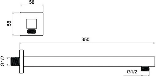 Держатель верхнего душа на стену Aquatek хром AQ2175CR
