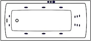 Ванна акриловая с гидромассажем Excellent Aquaria 170x75 WAEX.AQU17.SMART.CR, 3