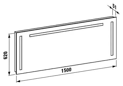 Зеркало с подсветкой Laufen Case 150 4.4728.8.996.144.1