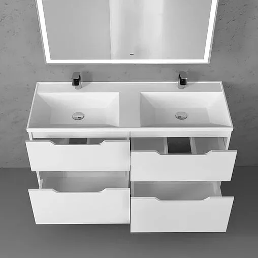 Тумба под умывальник подвесная Raval Wector 120 белый Wct.01.120/P/W/MD