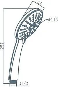 Лейка ручного душа Am.Pm Spirit хром F0270064 Лейка ручного душа Am.Pm Spirit хром F0270064, 2