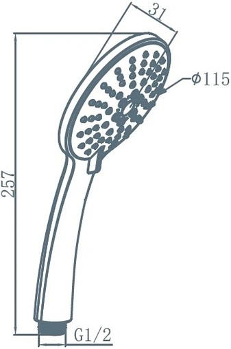 Лейка ручного душа Am.Pm Spirit хром F0270064 Лейка ручного душа Am.Pm Spirit хром F0270064