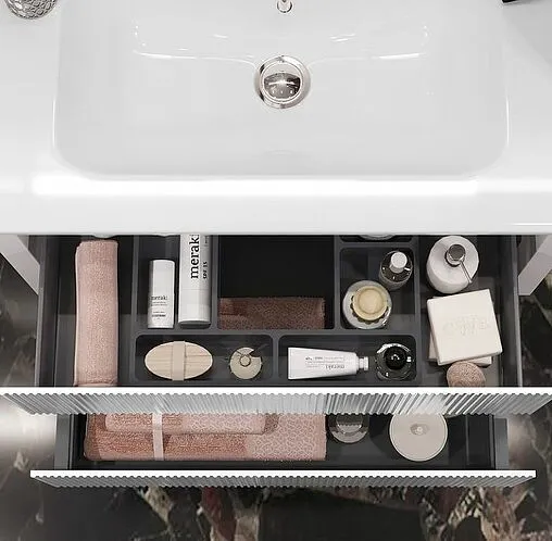 Тумба-умывальник подвесная Opadiris Рубинно 80 белый глянц 00-00007341+640177