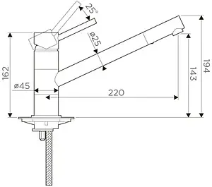 Смеситель для кухни Omoikiri Aogashima-BN нержавеющая сталь 4994246 Смеситель для кухни Omoikiri Aogashima-BN нержавеющая сталь 4994246, 2