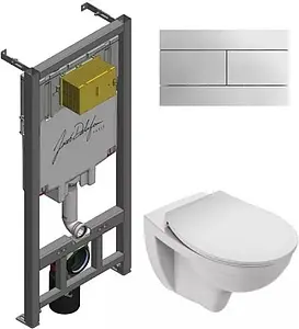 Комплект 5 в 1 Jacob Delafon Patio E21740RU-00 с кнопкой E4316-CP хром глянцевый Комплект 5 в 1 Jacob Delafon Patio E21740RU-00 с кнопкой E4316-CP хром глянцевый, 1