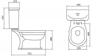 Чаша унитаза BelBagno Boheme белый BB115CPS Чаша унитаза BelBagno Boheme белый BB115CPS, 2
