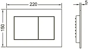 Комплект 6 в 1 TECEone K440407.WC2 с кнопкой TECEnow 9240407 черный матовый, 2