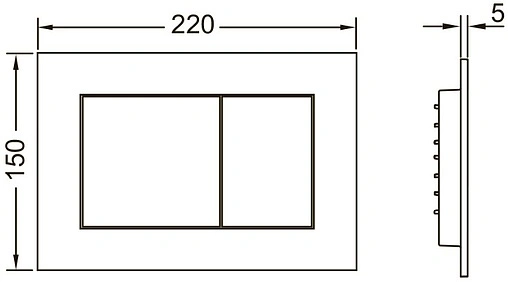 Комплект 6 в 1 TECEone K440407.WC2 с кнопкой TECEnow 9240407 черный матовый