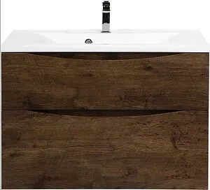 Тумба-умывальник подвесная BelBagno ETNA H-60 90 Rovere Moro ETNA-H60-900-2C-SO-RW-P+, 1