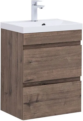 Тумба под умывальник подвесная Aquanet Нота New 50 дуб веллингтон/табак 00334190