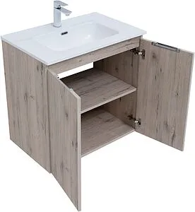 Тумба-умывальник подвесная Aquanet Алвита New 70 дуб веллингтон 00303906+00284027, 5