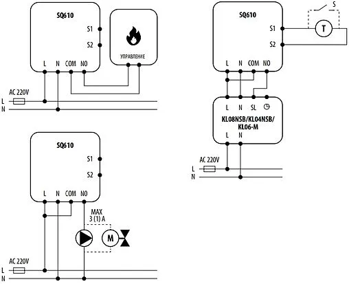 Проводной комнатный терморегулятор ZigBee 230В Salus QANTUM белый SQ610