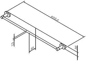 Полотенцедержатель Am.Pm Sense L хром A74346400 Полотенцедержатель Am.Pm Sense L хром A74346400, 2