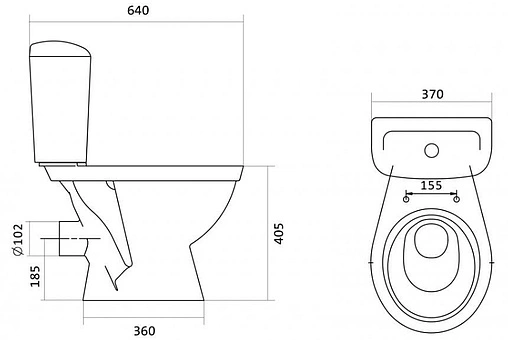 Унитаз-компакт Santek Паллада белый 1WH302371