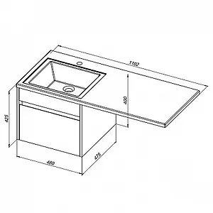 Тумба под умывальник подвесная Aquanet Токио 48 белый 00236915, 2