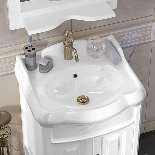 Тумба-умывальник напольный Opadiris Лоренцо 60 белый матовый Z0000011068+030200-u-01