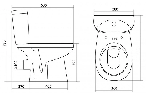 Унитаз-компакт Santek Анимо белый 1WH110035 Унитаз-компакт Santek Анимо белый 1WH110035