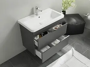 Тумба-умывальник подвесная ISVEA Neo 80 серый 21NGS329080E Тумба-умывальник подвесная ISVEA Neo 80 серый 21NGS329080E, 4