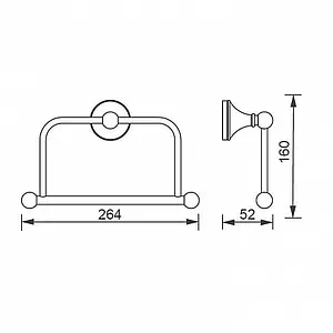 Держатель туалетной бумаги Aquanet хром 5580, 2