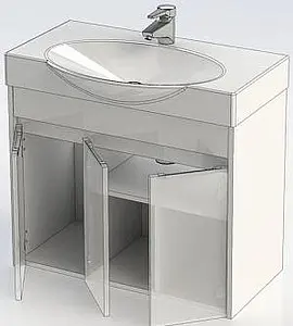 Тумба-умывальник Aquanet Коста 76 дуб антик/белый 00188407+00188195 Тумба-умывальник Aquanet Коста 76 дуб антик/белый 00188407+00188195, 4