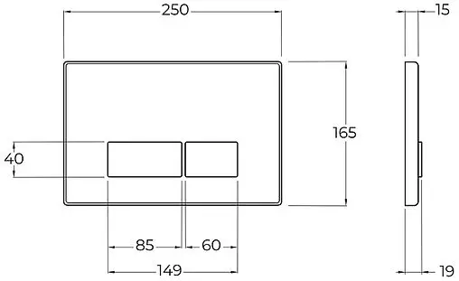 Комплект 5 в 1 BelBagno Loto BB070CHR/SC/SET.Q.CR с кнопкой хром глянцевый