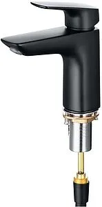 Смеситель для раковины с гигиеническим душем Aquatek Вега чёрный матовый AQ1012MB, 4