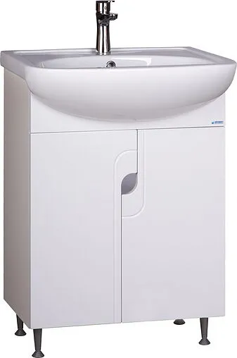 Тумба-умывальник напольный Айсберг Лилия 60 белый DA2003T+4620008192772