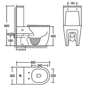 Унитаз-компакт безободковый Logan L1C Tornado белый 00331872+00331871 Унитаз-компакт безободковый Logan L1C Tornado белый 00331872+00331871, 2