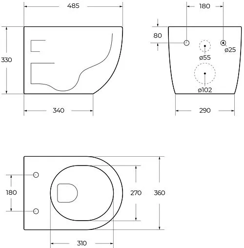 Унитаз подвесной безободковый BelBagno Uno белый BB7006CHR/SC Унитаз подвесной безободковый BelBagno Uno белый BB7006CHR/SC
