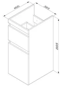 Тумба-умывальник напольная Am.Pm X-Joy 40 белый/светлое дерево M85AFSX0402WG+ Тумба-умывальник напольная Am.Pm X-Joy 40 белый/светлое дерево M85AFSX0402WG+, 2