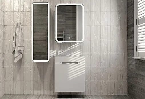 Шкаф-зеркало Jorno Modul 60 R белый Mol.03.60/P/W/JR