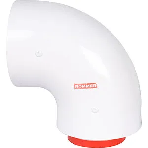 Колено стартовое коаксиальное Ø 60/100мм (алюм.) Rommer RCA-6010-240190, 1