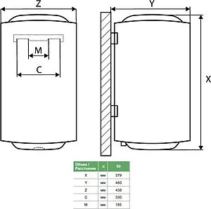 Водонагреватель накопительный электрический Thermex Safedry ERD 50 V 111015, 2