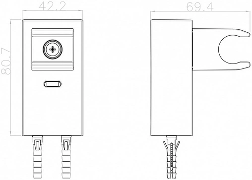 Держатель ручного душа Swedbe Calypso хром 5043 Держатель ручного душа Swedbe Calypso хром 5043