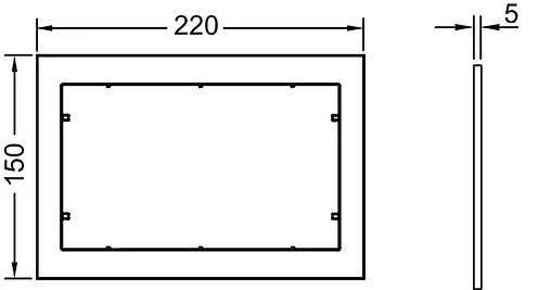 Дистанционная рамка TECEnow хром глянцевый 9240411