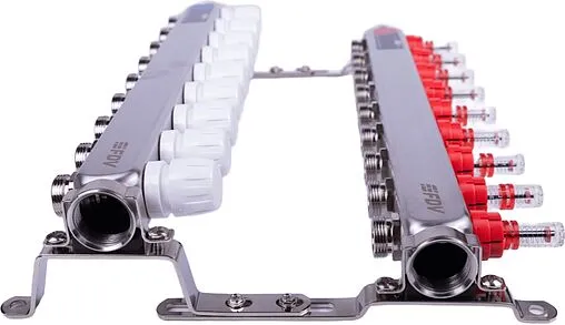 Группа коллекторная с расходомерами 9 отводов 1&quot;в/в x ¾&quot;ек FDV S1101A-1/9