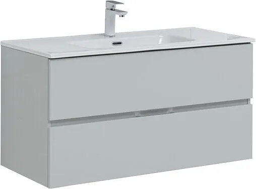 Тумба под умывальник подвесная Aquanet Алвита New 100 серый 00277520