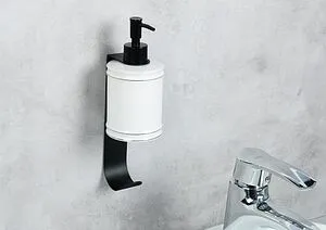 Держатель для дозатора с крючком Fixsen Practica чёрный матовый FX-800A Держатель для дозатора с крючком Fixsen Practica чёрный матовый FX-800A, 4