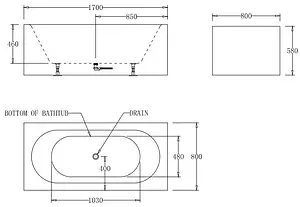 Ванна акриловая отдельностоящая BelBagno 170x80 BB78-1700 Ванна акриловая отдельностоящая BelBagno 170x80 BB78-1700, 2