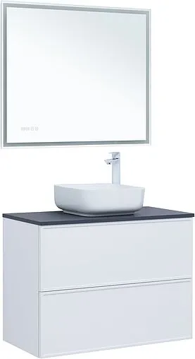 Тумба-умывальник Aquanet Арт 90 белый матовый 00313256+00318928