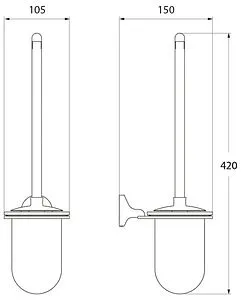 Ёршик для унитаза IDDIS Mirro хром MIRMBG0i47, 2