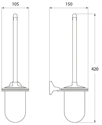 Ёршик для унитаза IDDIS Mirro хром MIRMBG0i47