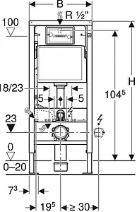 Инсталляция для подвесного унитаза Set 3 в 1 Geberit Duofix 458.124.21.5 с кнопкой Delta 21 хром глянцевый Инсталляция для подвесного унитаза Set 3 в 1 Geberit Duofix 458.124.21.5 с кнопкой Delta 21 хром глянцевый, 2