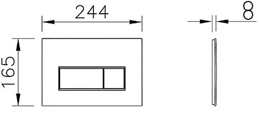 Клавиша смыва для унитаза VitrA Root Square 740-2325 шлифованное золото