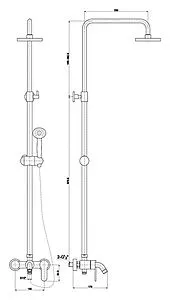 Душевая система со смесителем для ванны Timo Polo хром/белый SX-1100 white Душевая система со смесителем для ванны Timo Polo хром/белый SX-1100 white, 2