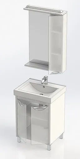 Шкаф-зеркало Aquanet Гретта 60 R белый 00177015