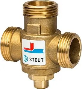 Трехходовой термостатический антиконденсационный клапан 1&quot; Kvs 3.2 Stout SVM-0050-327008, 4