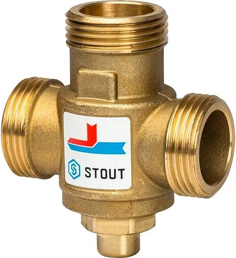 Трехходовой термостатический антиконденсационный клапан 1&quot; Kvs 3.2 Stout SVM-0050-327008